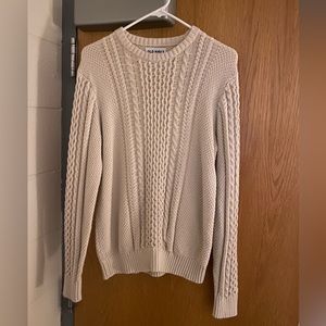 off white Old Navy cable knit sweater